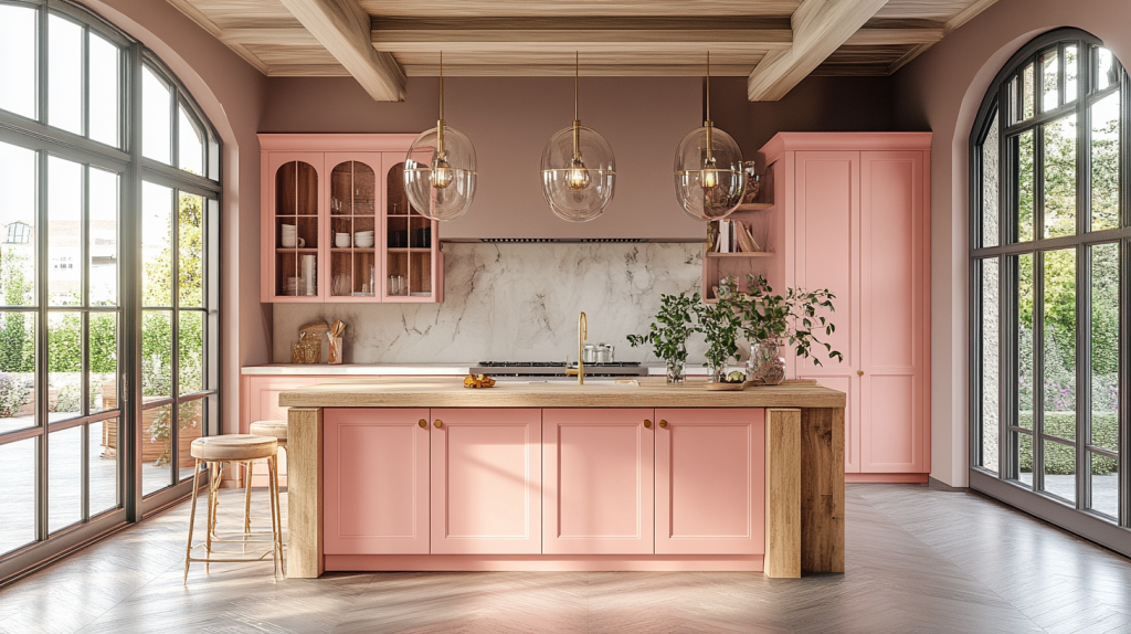 Pink Kitchen Cabinets