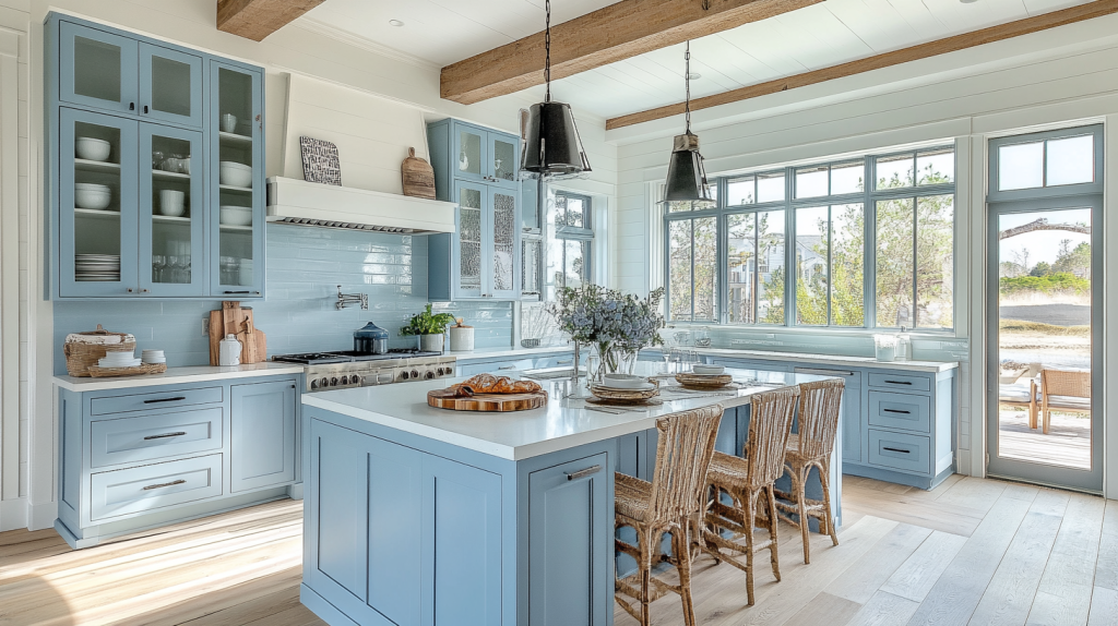 Powder Blue Kitchen Cabinets