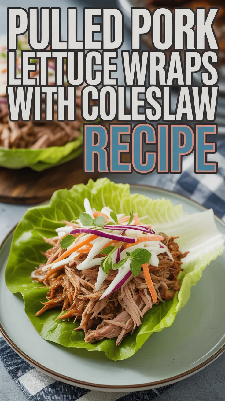 Pulled Pork Lettuce Wraps with Coleslaw