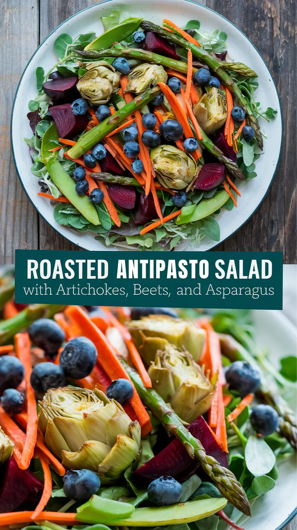 Roasted Antipasto Salad with Artichokes, Beets, and Asparagus