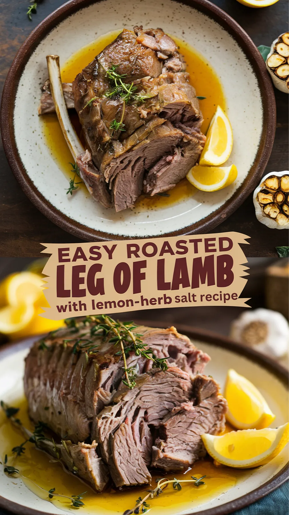 Roasted Leg of Lamb with Lemon-Herb Salt Recipe