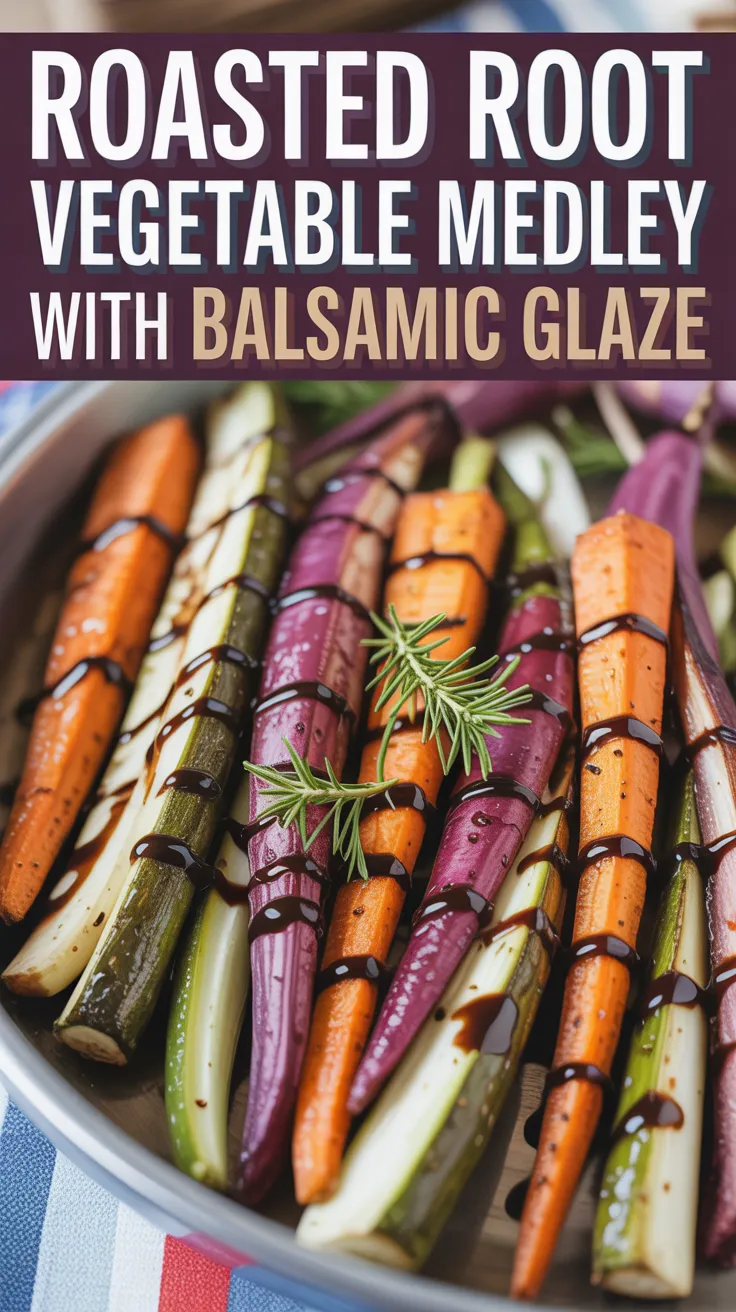 Roasted Root Vegetable Medley with Balsamic Glaze