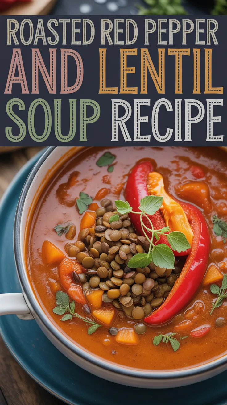 Roasted Red Pepper and Lentil Soup
