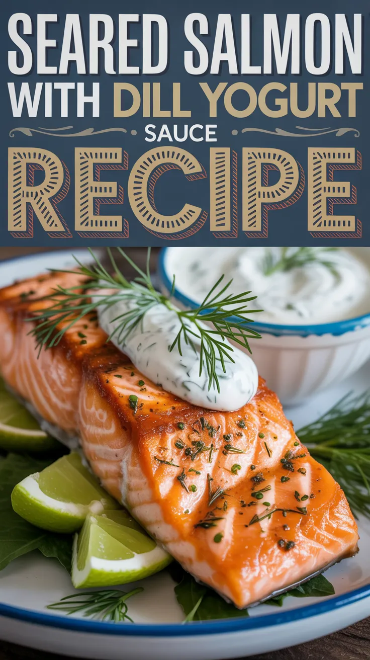 Seared Salmon with Dill Yogurt Sauce