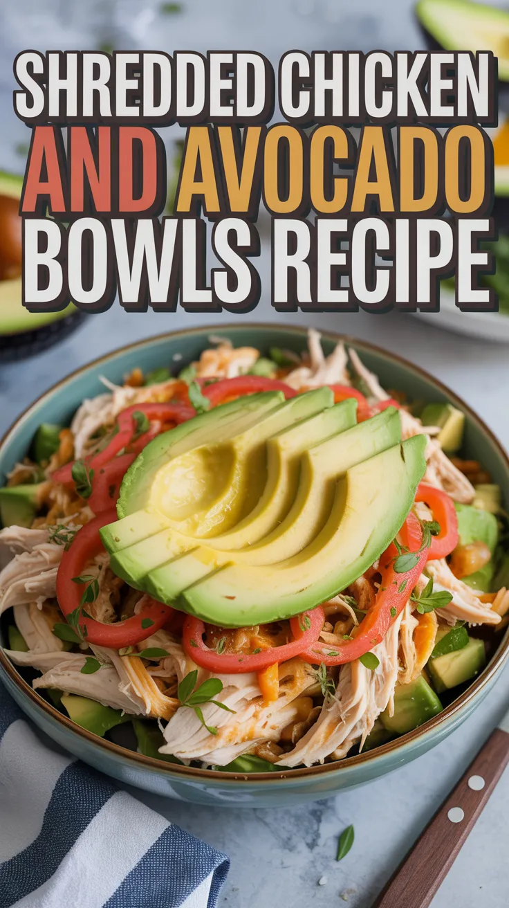 Shredded Chicken and Avocado Bowls