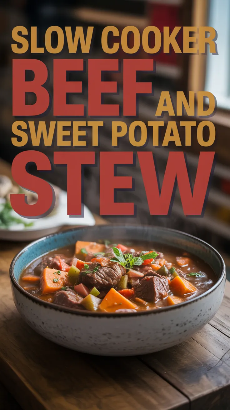 Slow Cooker Beef and Sweet Potato Stew