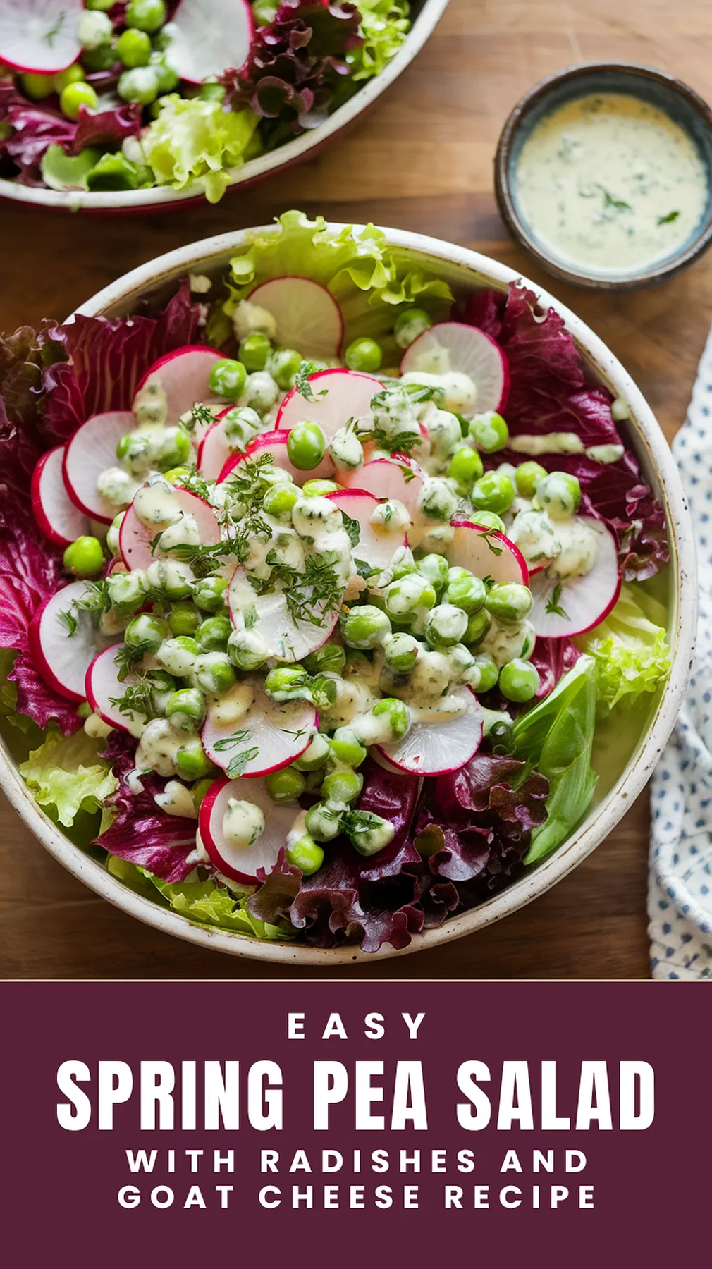 Spring Pea Salad with Radishes and Goat Cheese