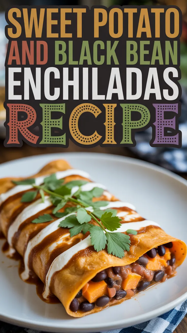 Sweet Potato and Black Bean Enchiladas