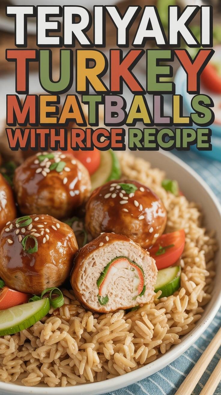 Teriyaki Turkey Meatballs with Rice