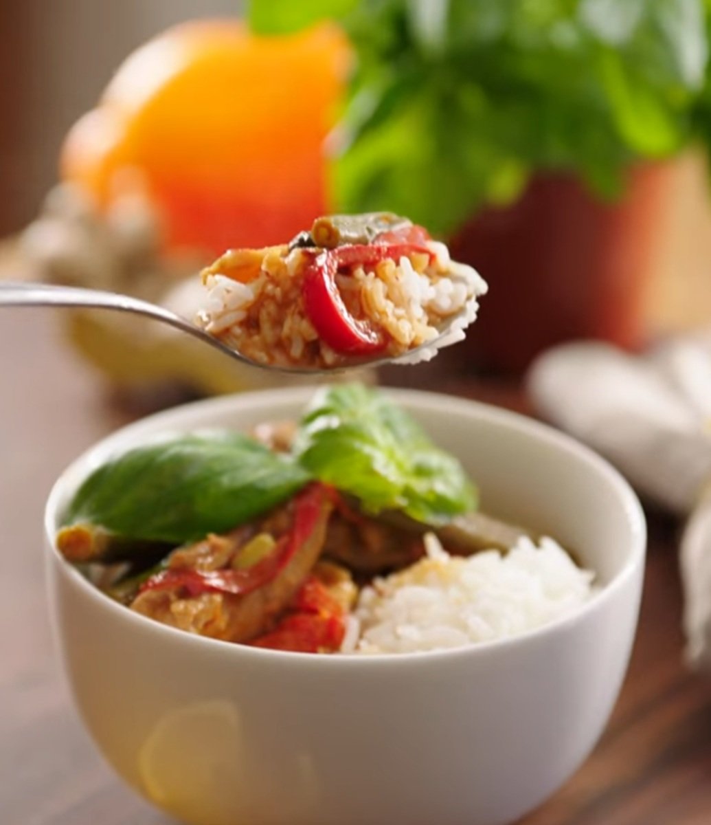 Thai Coconut Curry with Chicken and Jasmine Rice