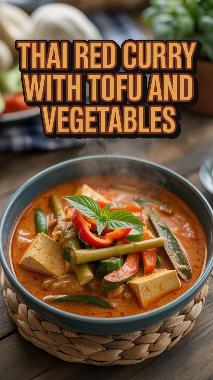 Thai Red Curry with Tofu and Vegetables