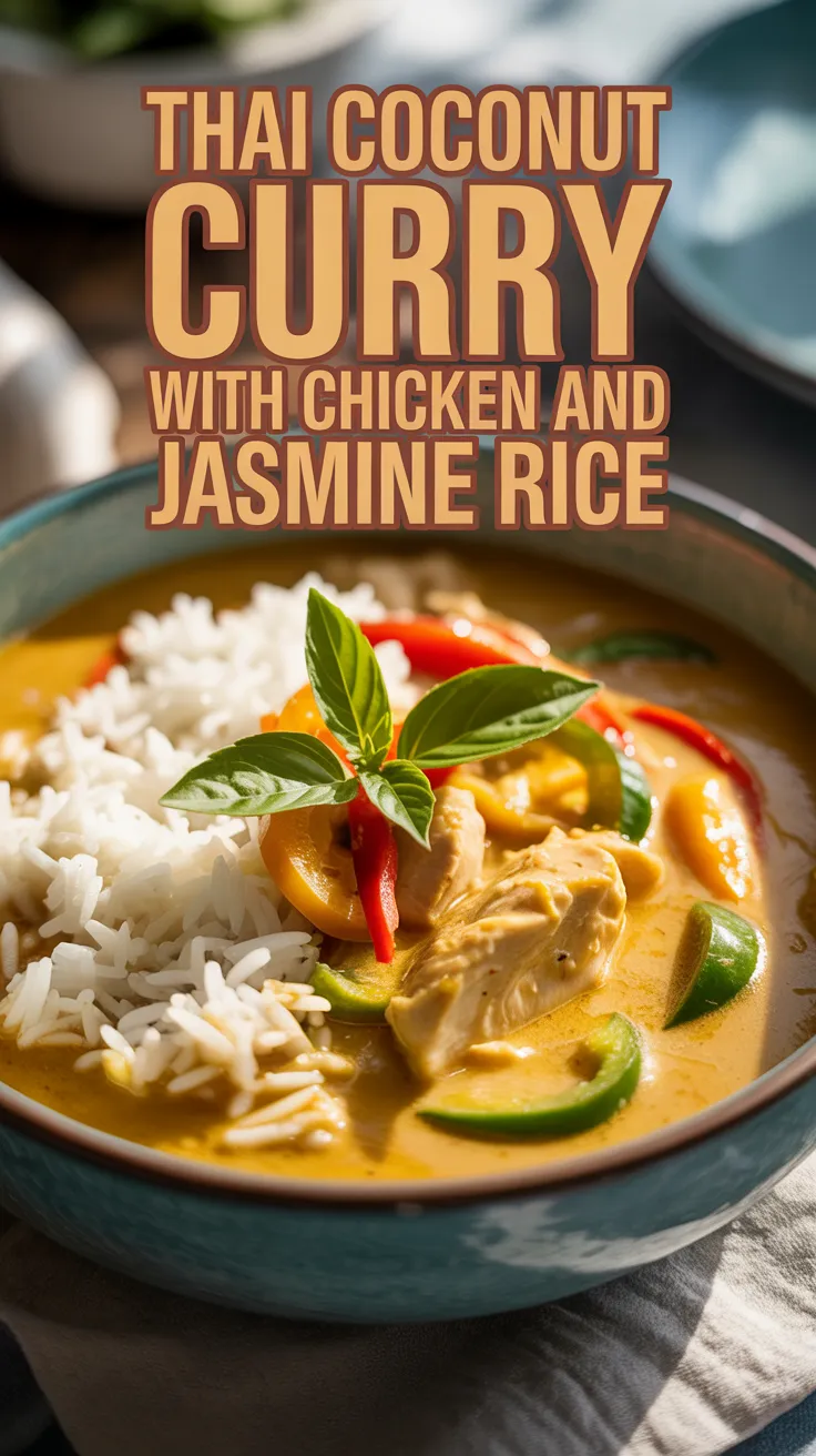 Thai Coconut Curry with Chicken and Jasmine Rice