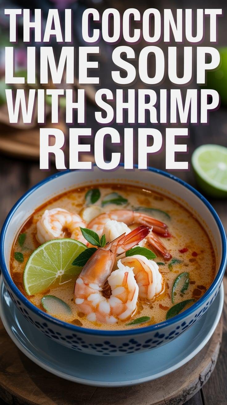 Thai Coconut Lime Soup with Shrimp