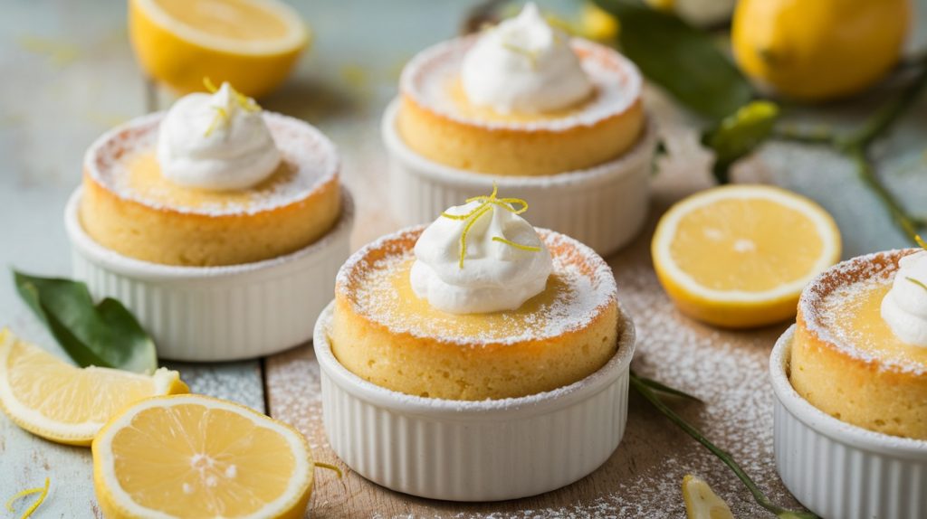 Mini Lemon Pudding Cakes