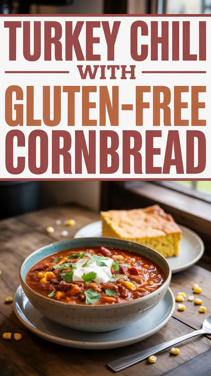 Turkey Chili with Gluten-Free Cornbread