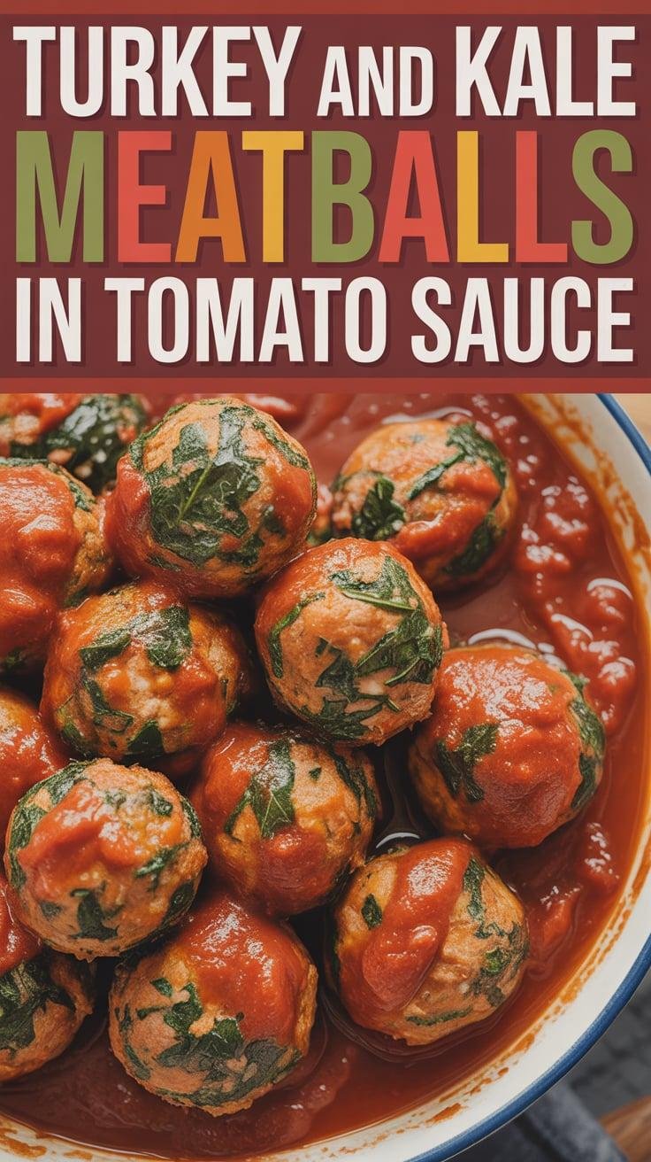 Turkey and Kale Meatballs in Tomato Sauce
