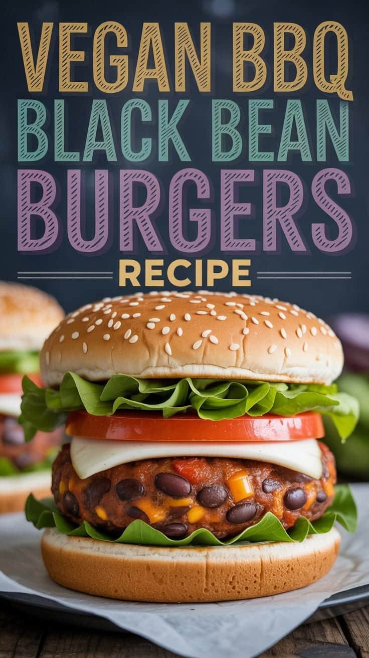 Savory Vegan BBQ Black Bean Burgers Recipe - Food Blasts