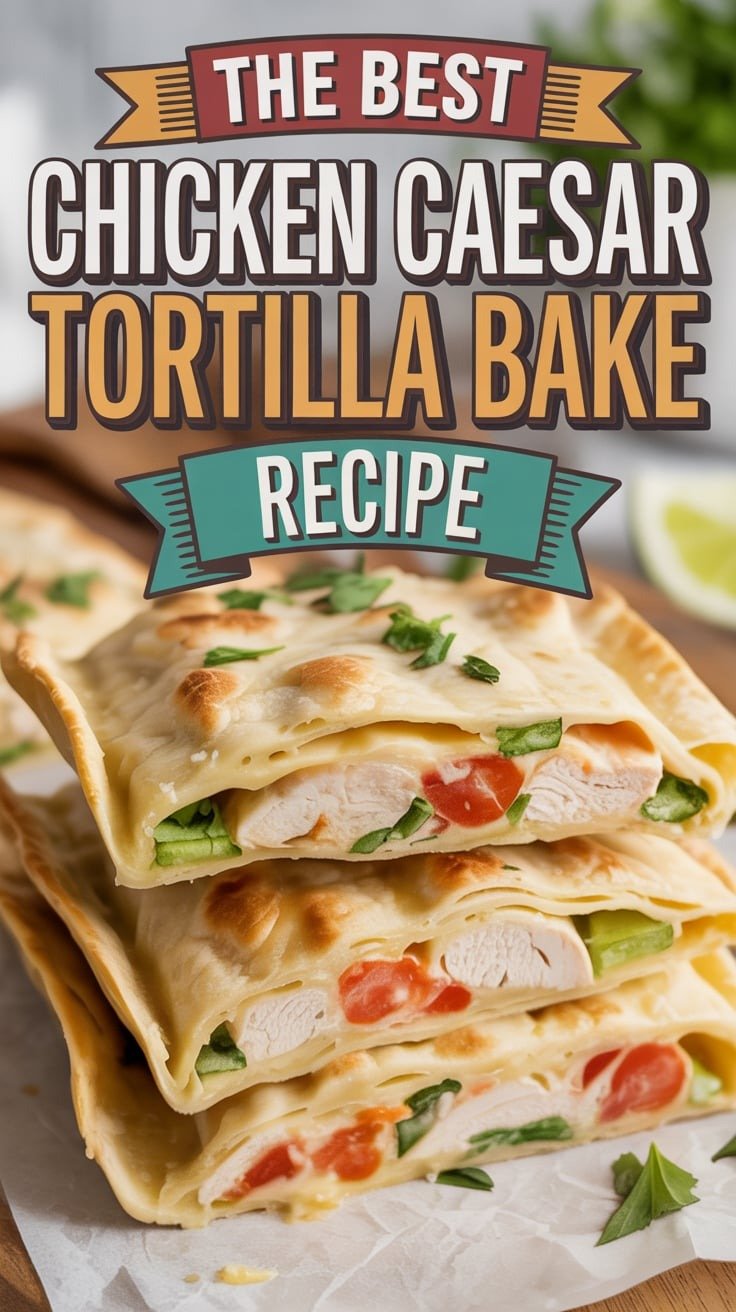 Chicken Caesar Tortilla Bake