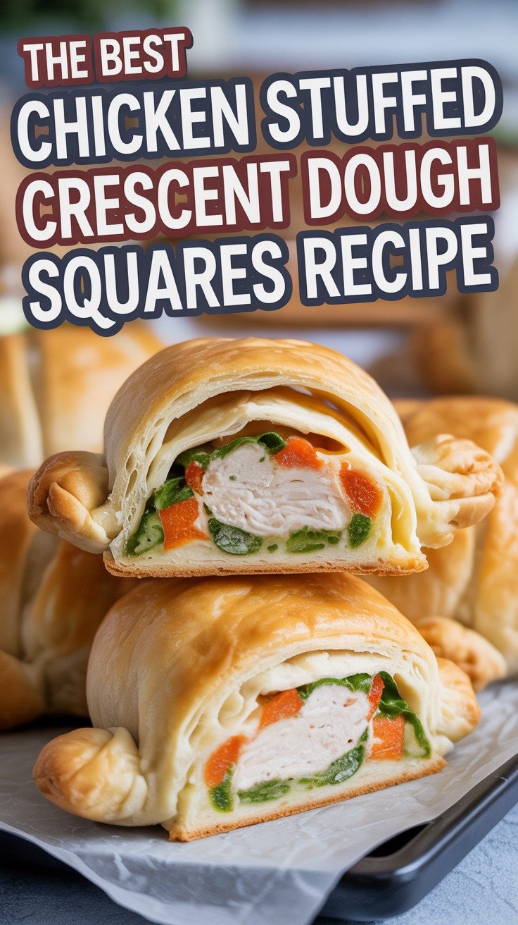 Chicken Stuffed Crescent Dough Squares