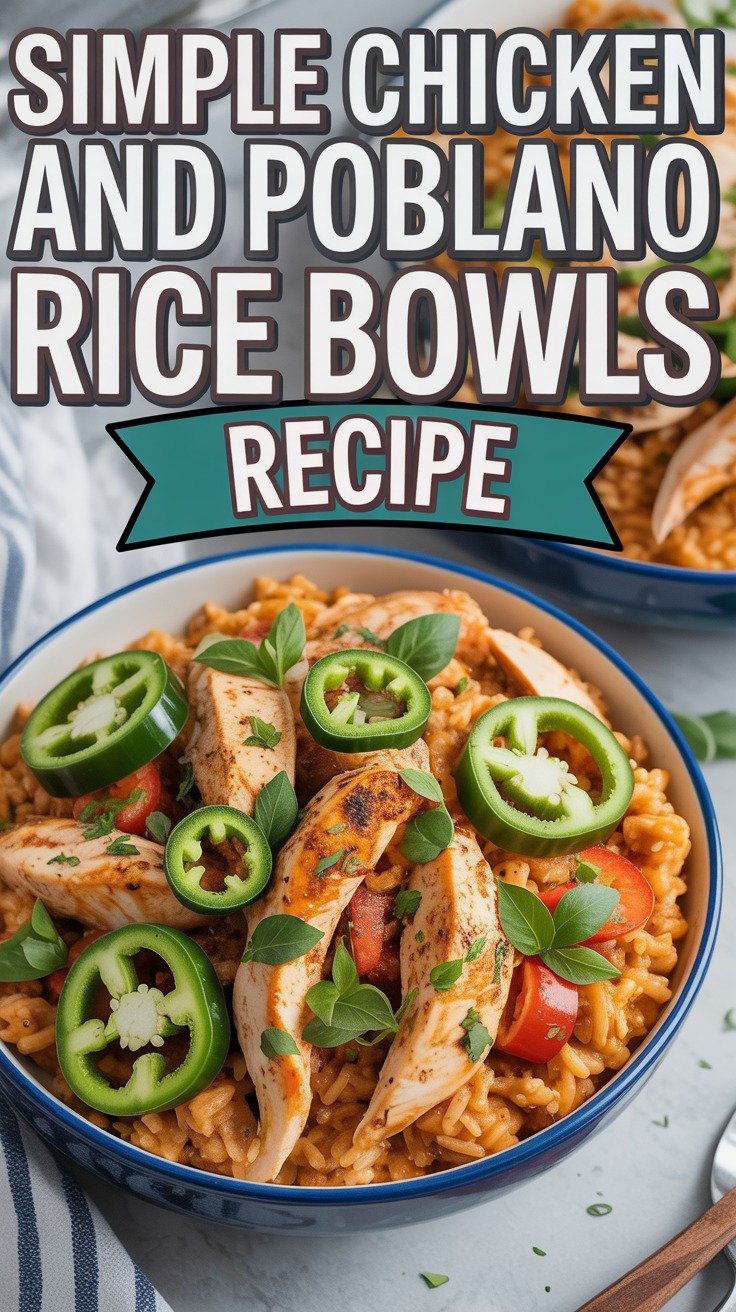 Chicken and Poblano Rice Bowls