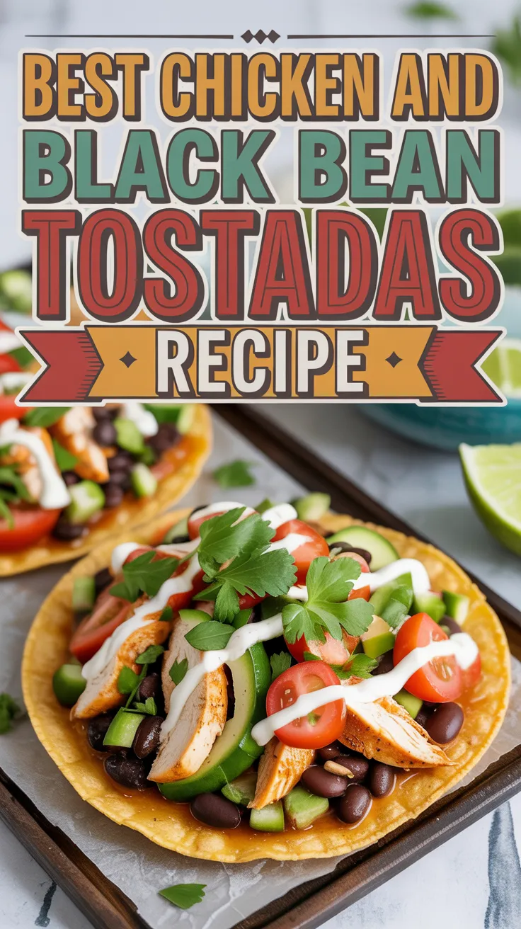 Chicken and Black Bean Tostadas