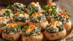 Spinach and Feta Stuffed Mushrooms