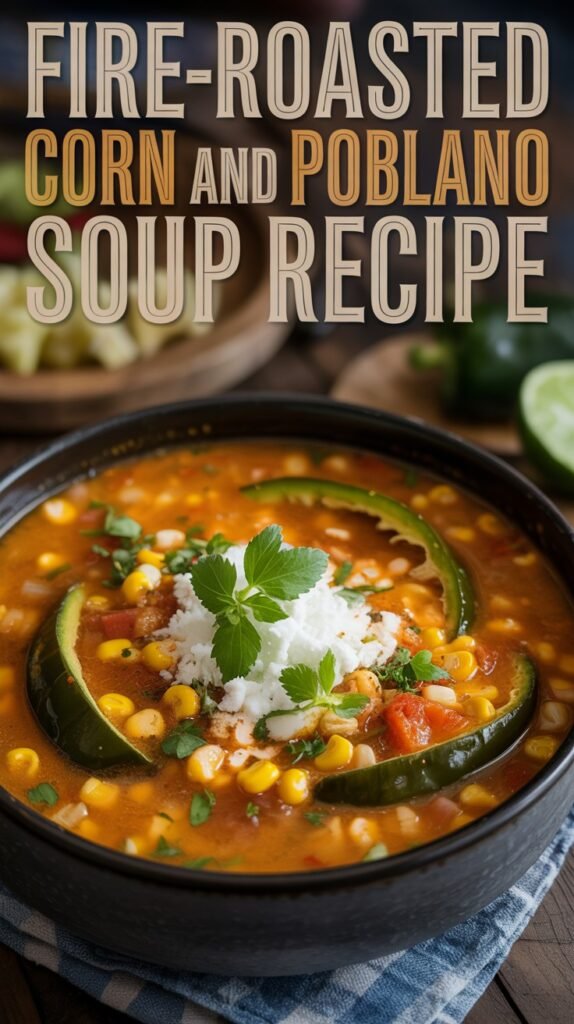 Fire-Roasted Corn and Poblano Soup