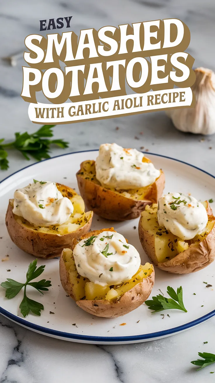 Smashed Potatoes with Garlic Aioli