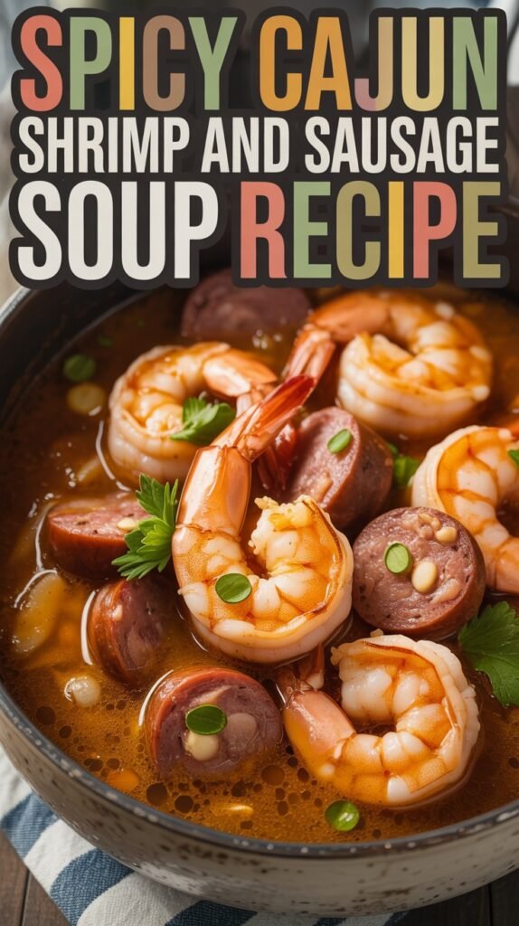 Spicy Cajun Shrimp and Sausage Soup