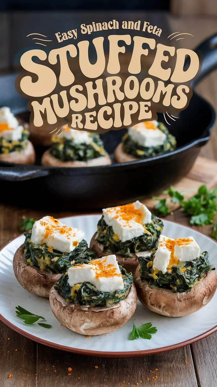 Spinach and Feta Stuffed Mushrooms