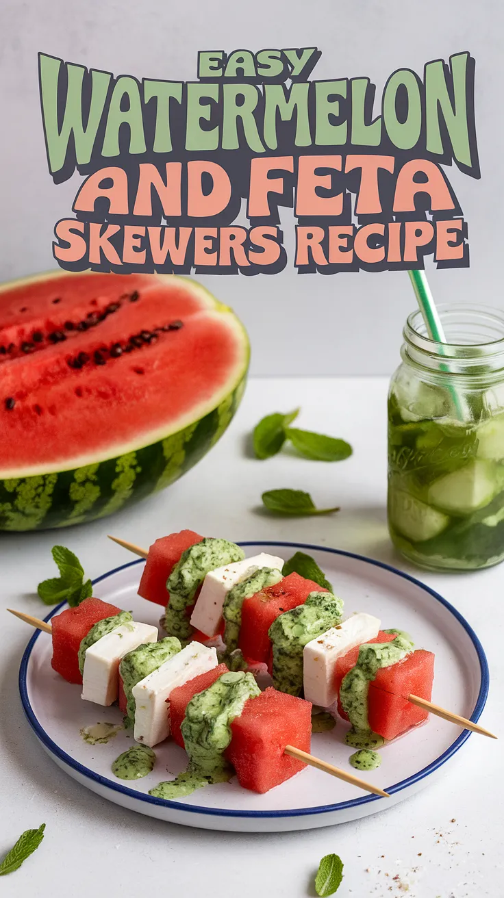 Watermelon and Feta Skewers