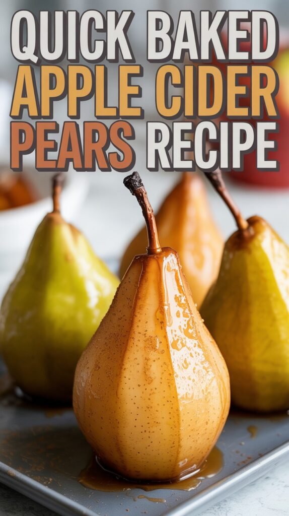 Baked Apple Cider Pears