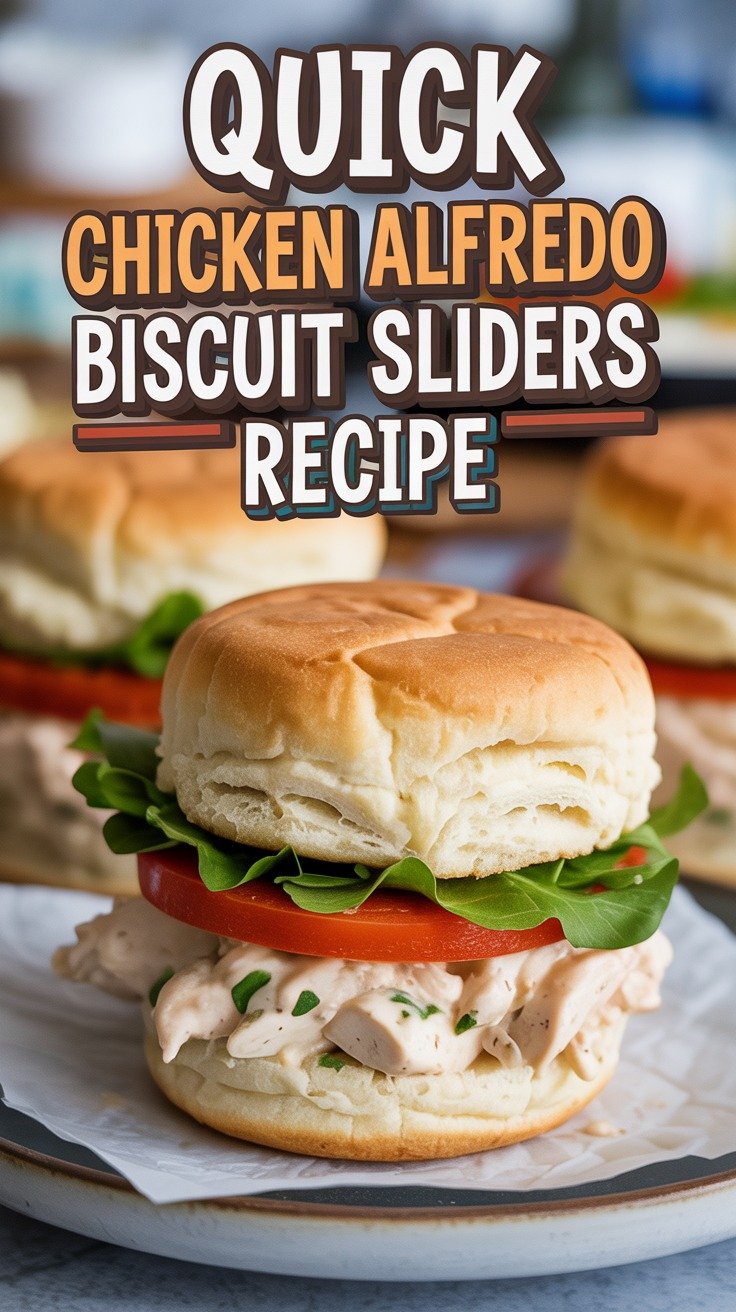 Chicken Alfredo Biscuit Sliders