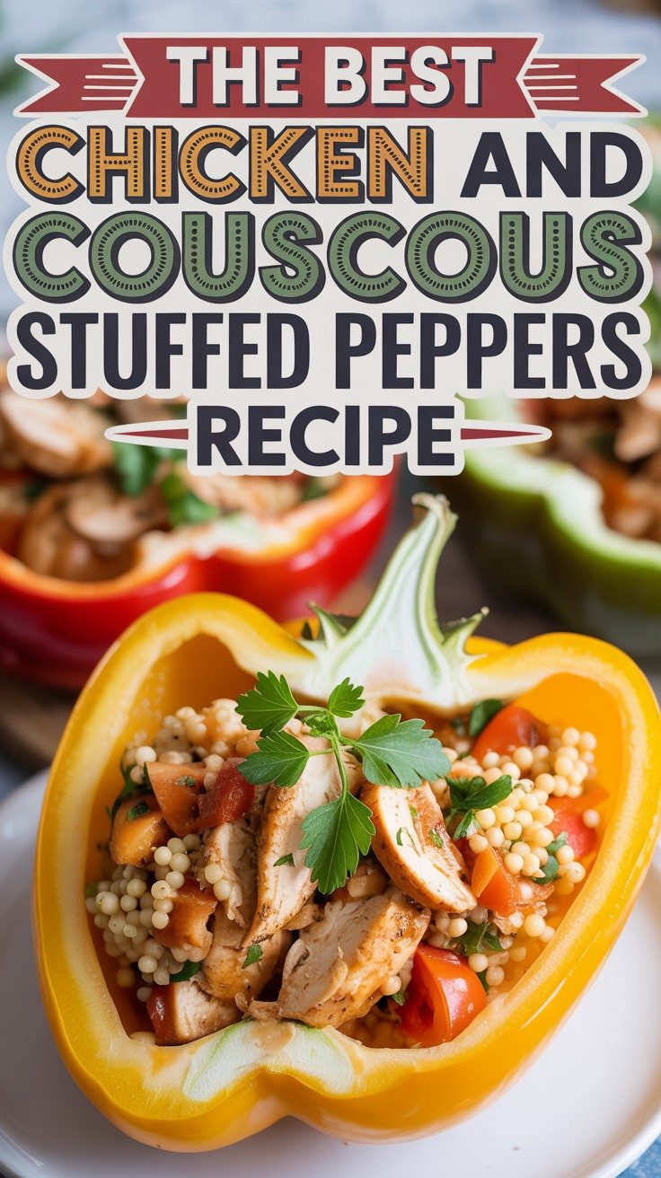 Chicken and Couscous Stuffed Peppers