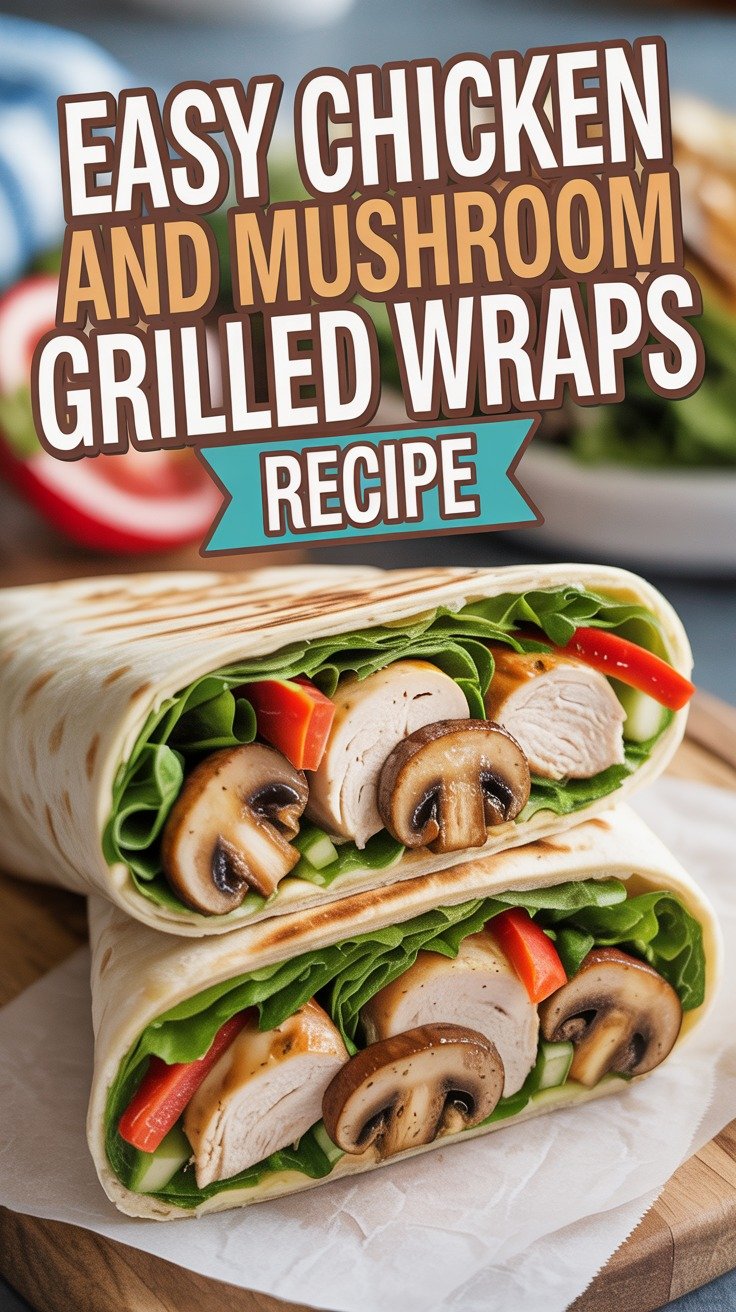Chicken and Mushroom Grilled Wraps