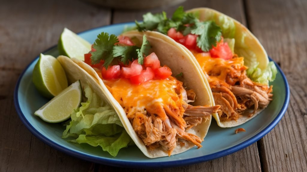 pulled chicken tacos