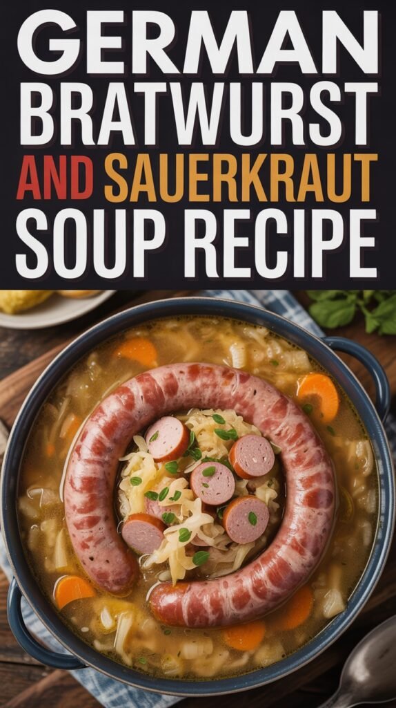 German Bratwurst and Sauerkraut Soup