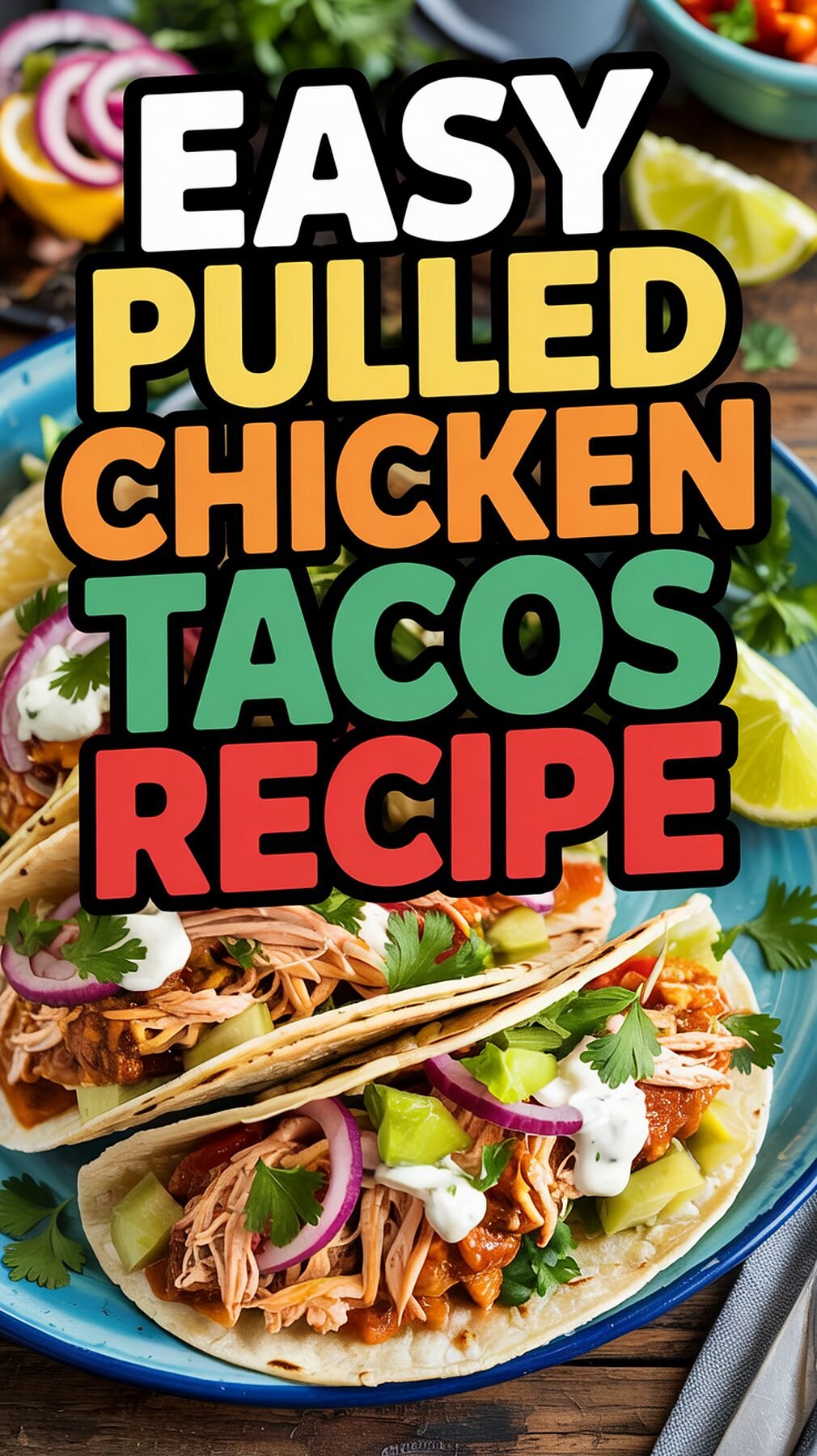 pulled chicken tacos