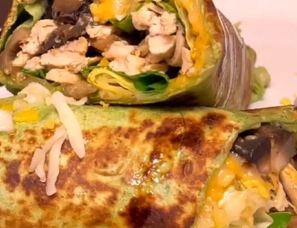 Savory Chicken and Mushroom Grilled Wraps Recipe