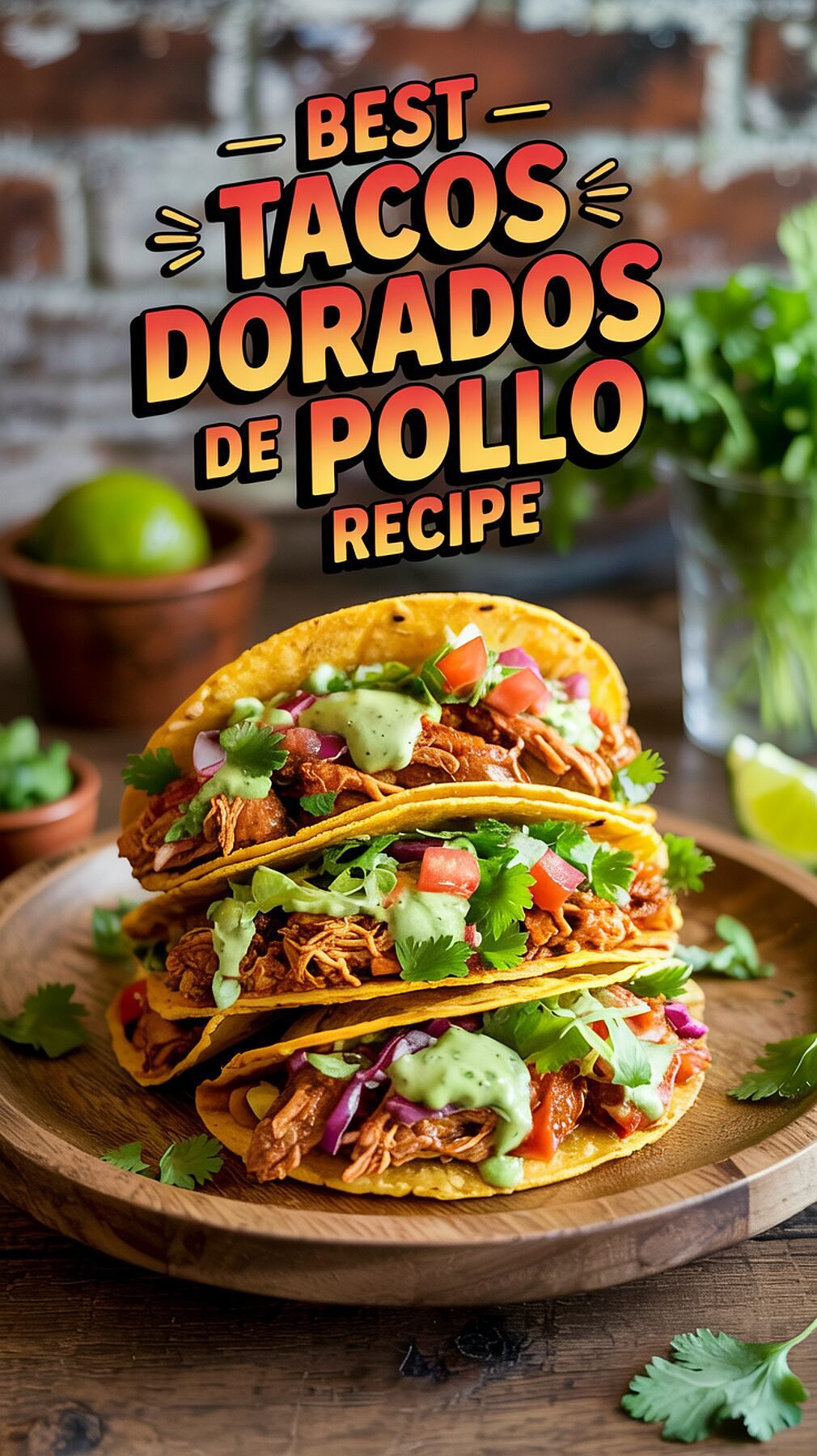 tacos dorados de pollo