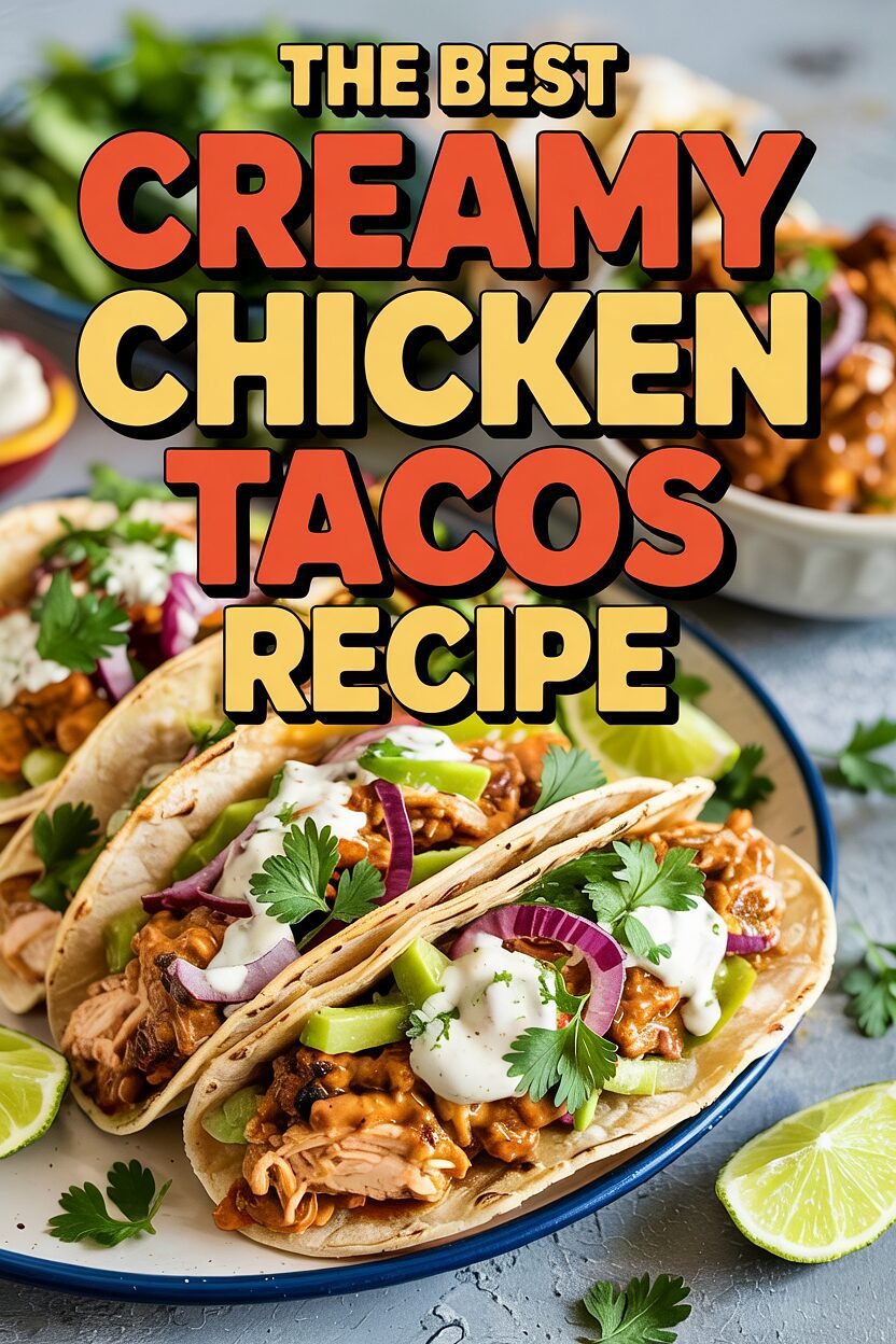 creamy chicken tacos