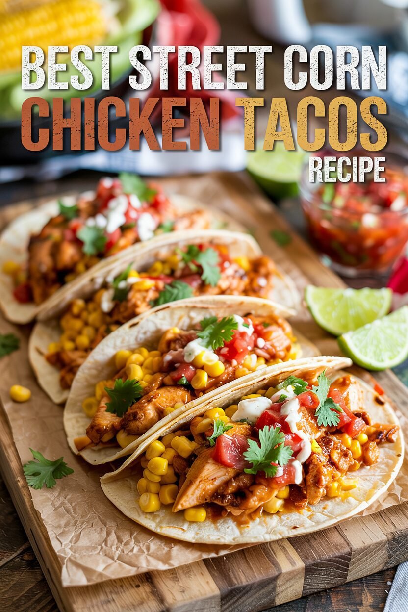 street corn chicken tacos