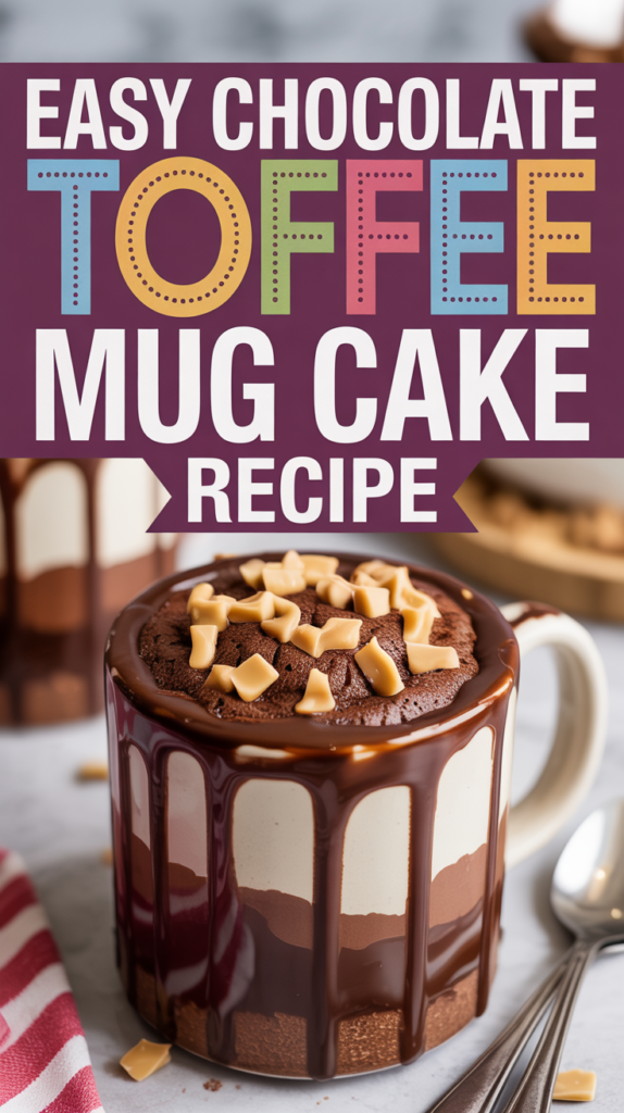 Decadent Chocolate Toffee Mug Cake Recipe