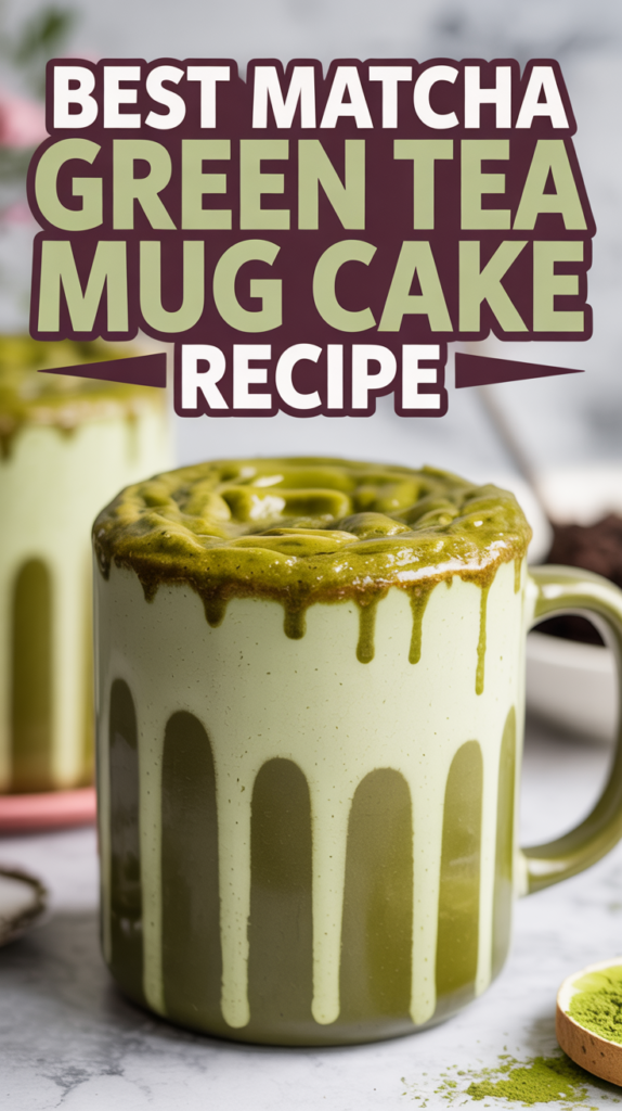 Deliciously Simple Matcha Green Tea Mug Cake