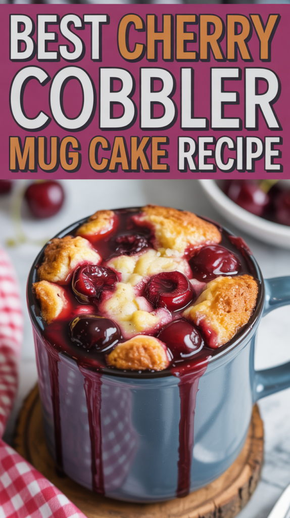 Quick and Delicious Cherry Cobbler Mug Cake