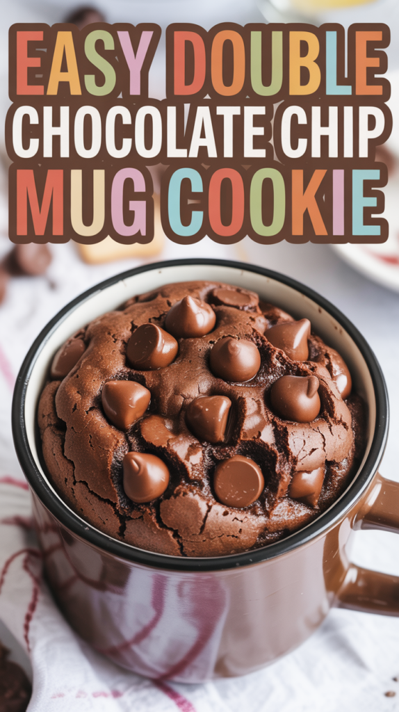 Decadent Double Chocolate Chip Mug Cookie