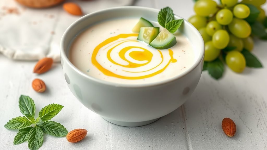 White Gazpacho (Ajo Blanco – Almond & Garlic Soup)