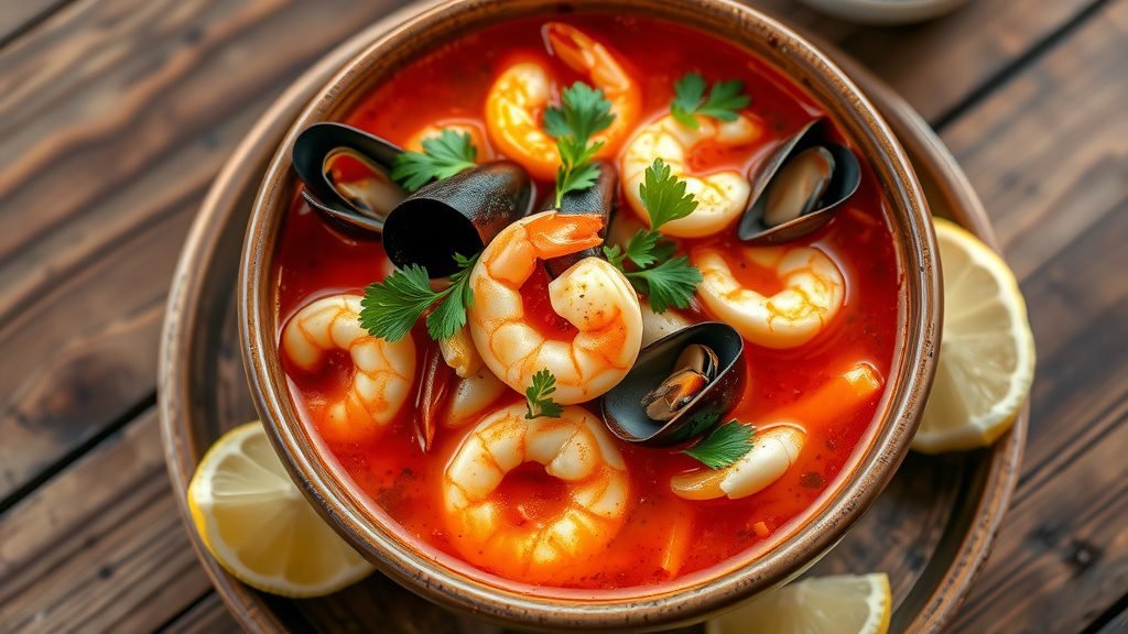 Spanish Sopa de Mariscos (Seafood Soup)