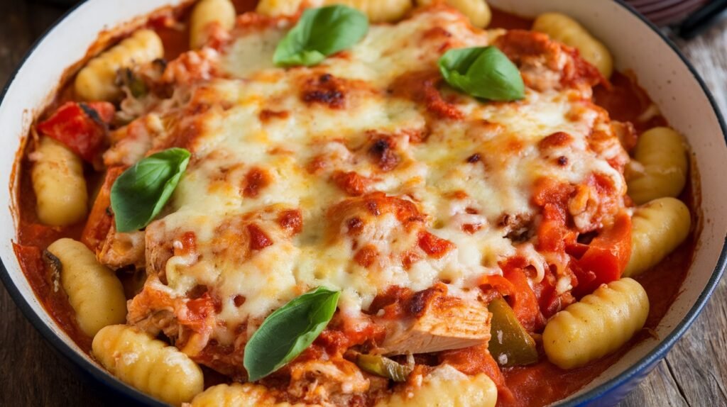 Chicken Cacciatore Gnocchi Bake