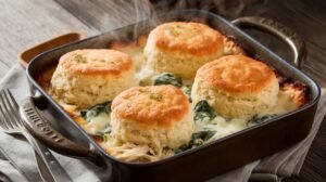 Chicken Florentine Biscuit Bake